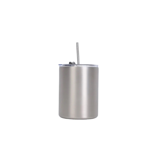 Stainless Steel Tumbler with Lid & Straw