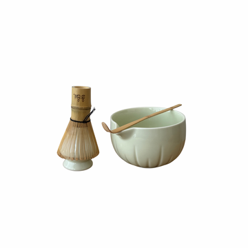 Pastel Green Flower Matcha Set ( 4 pcs )